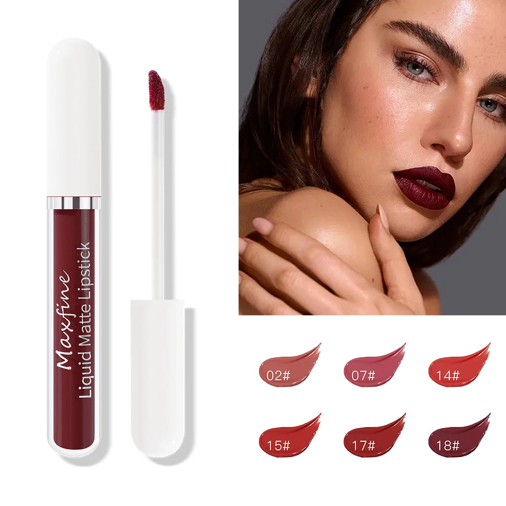 Matte Liquid Lipstick - Waterproof Velvet Lip Glaze Long-Lasting Moisturizing