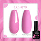 LILYCUTE 7ML Jelly Amber Gel Nail Polish - Semi Permanent UV Gel with Leopard Pattern Effect