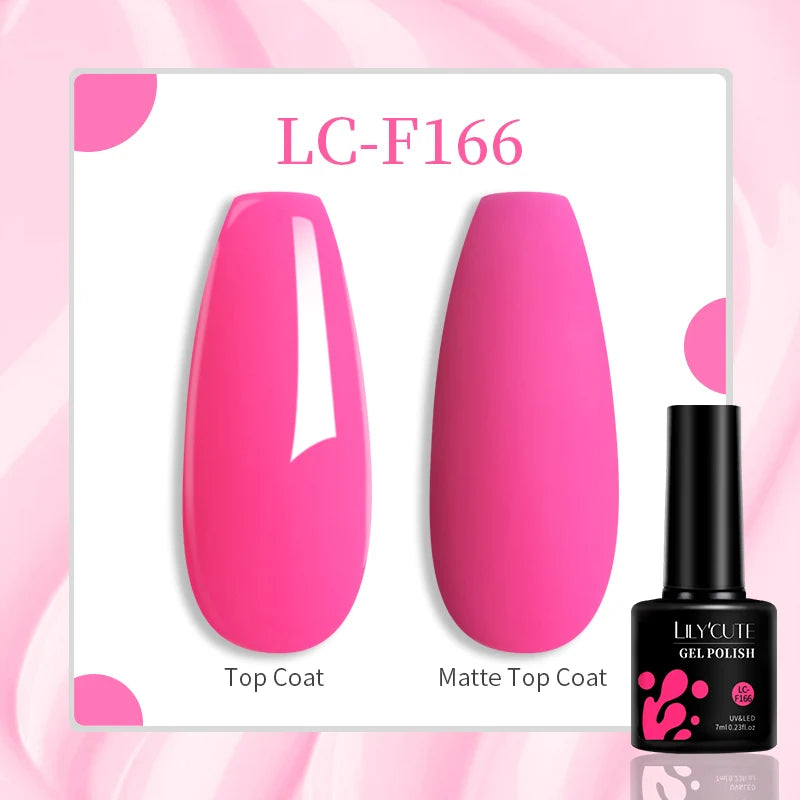 LILYCUTE 7ML Jelly Amber Gel Nail Polish - Semi Permanent UV Gel with Leopard Pattern Effect