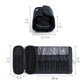Waterproof Makeup Brush Rolling Bag - Foldable Travel Organizer for Cosmetic Tools