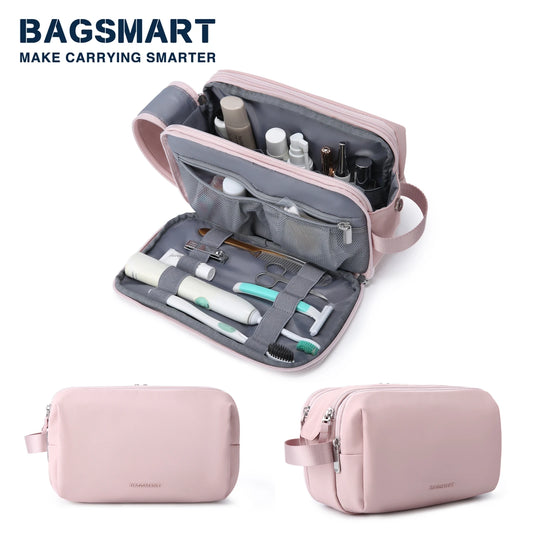 BAGSMART Waterproof Travel Toiletry Bag - Lightweight Dopp Kit for Men and Women