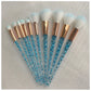 Unicorn Makeup Brushes Set - 10 Piece Glitter Foundation Powder Cosmetic Brush Set