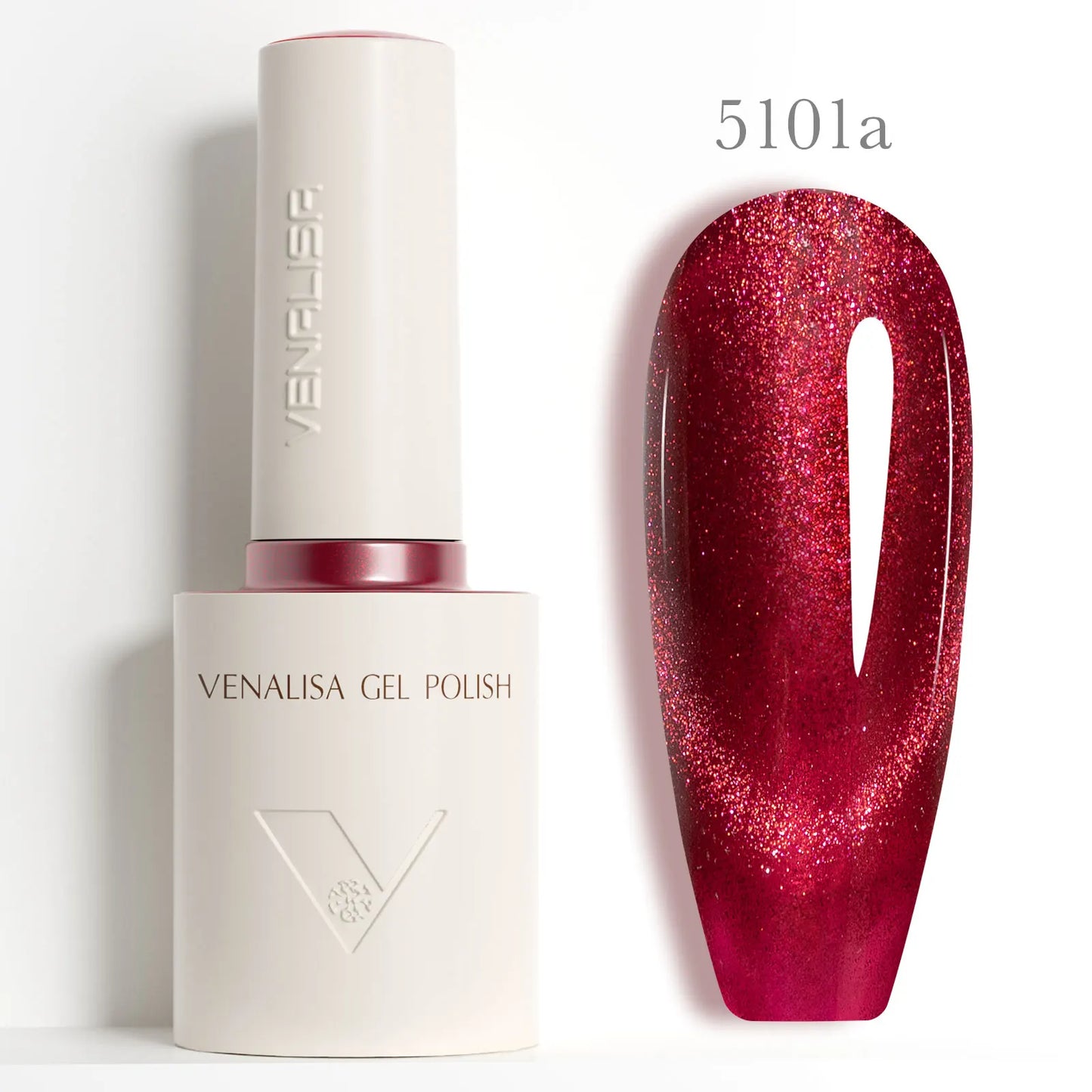 Venalisa V6 Nail Gel Polish - HEMA Free TPO Free 10ml Ultra Red Cat Eye Diamond Top