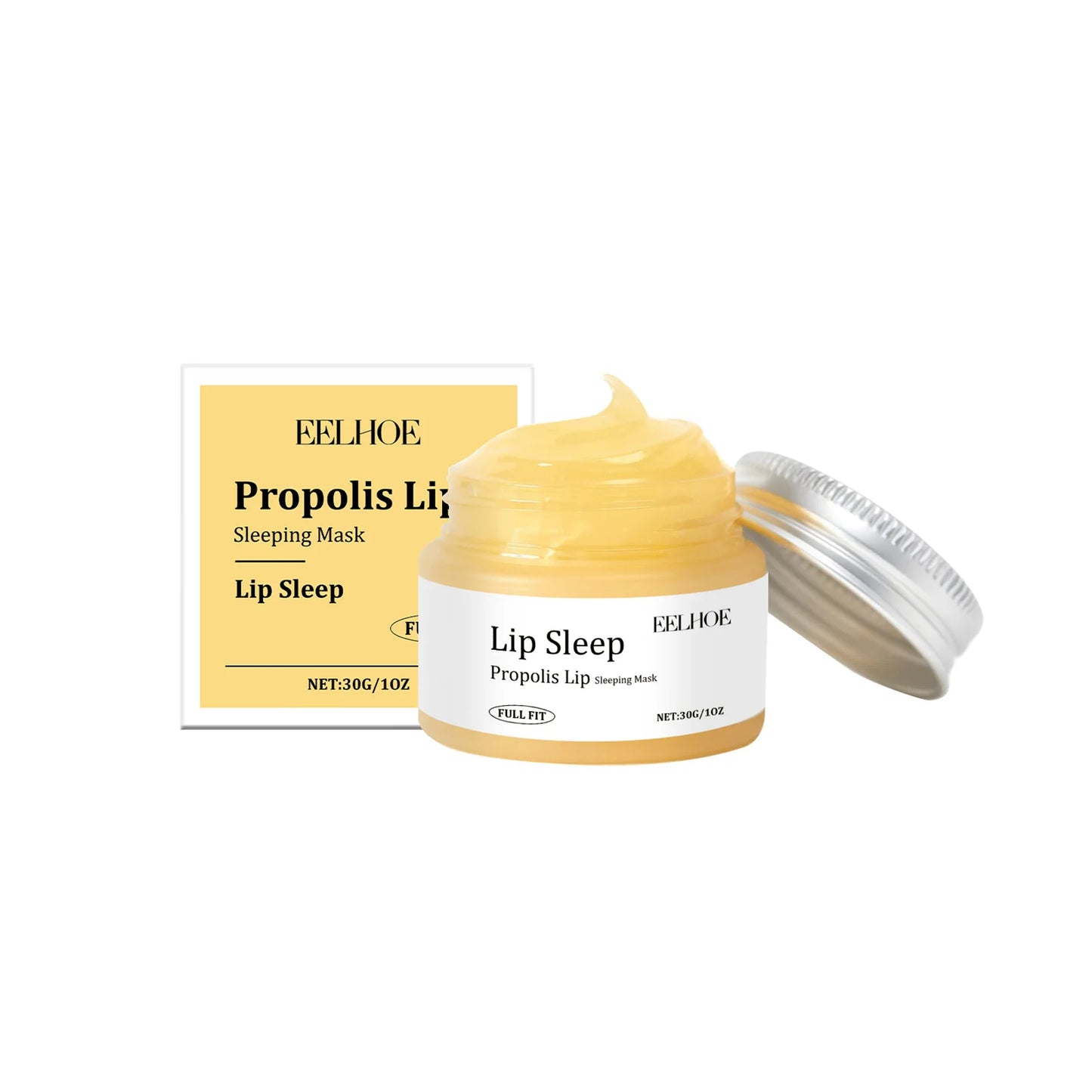 Propolis Lip Sleeping Mask - Exfoliating Moisturizing Overnight Treatment for Dry Chapped Lips