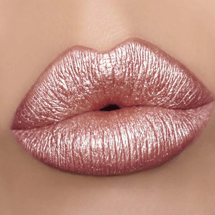 Metallic Lipstick - Long-Lasting Glitter Lip Glaze Waterproof Moisturizing Shimmer