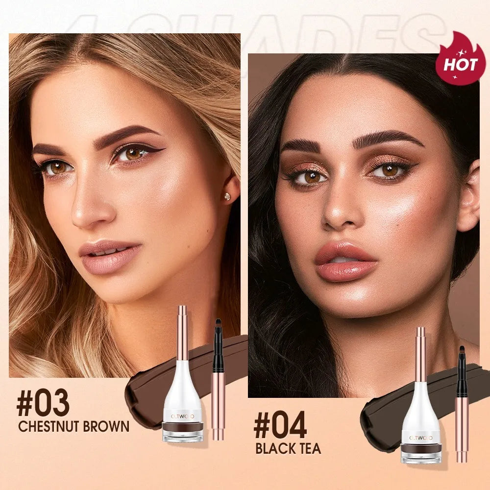 Wholesale O.TWO.O Eyebrow Pomade - Brow Mascara Natural Waterproof Long Lasting with Brush