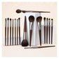Natural Goat Hair Makeup Brush Set - 14 Piece Professional Collection with Case
