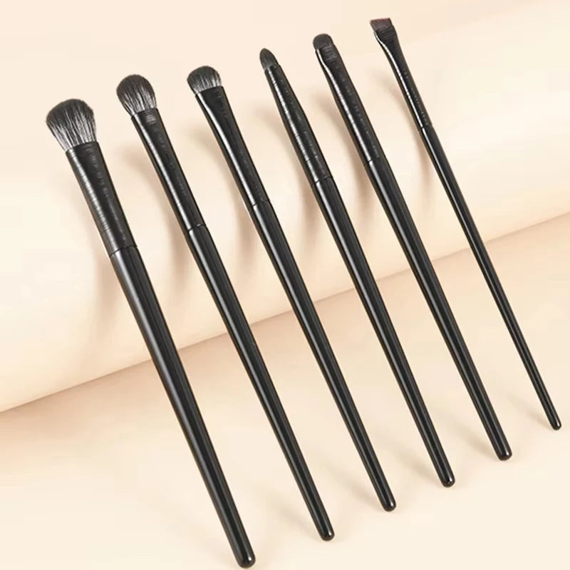6-Piece Eye Makeup Brush Set - Professional Soft Contour Eyeshadow Brushes