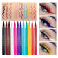 Waterproof Rainbow Matte Colorful Liquid Eye Liner Pencil - White Pink Long-Lasting