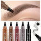 5 Colors Eyebrow Pen Waterproof - 4 Split Tip Tattoo Pen Liquid Black Makeup Pencil
