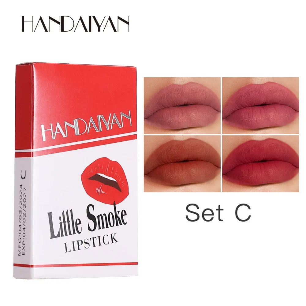 4 Piece Lasting Stick Waterproof Lip Set - Long-Lasting Matte Lipstick Gift Set