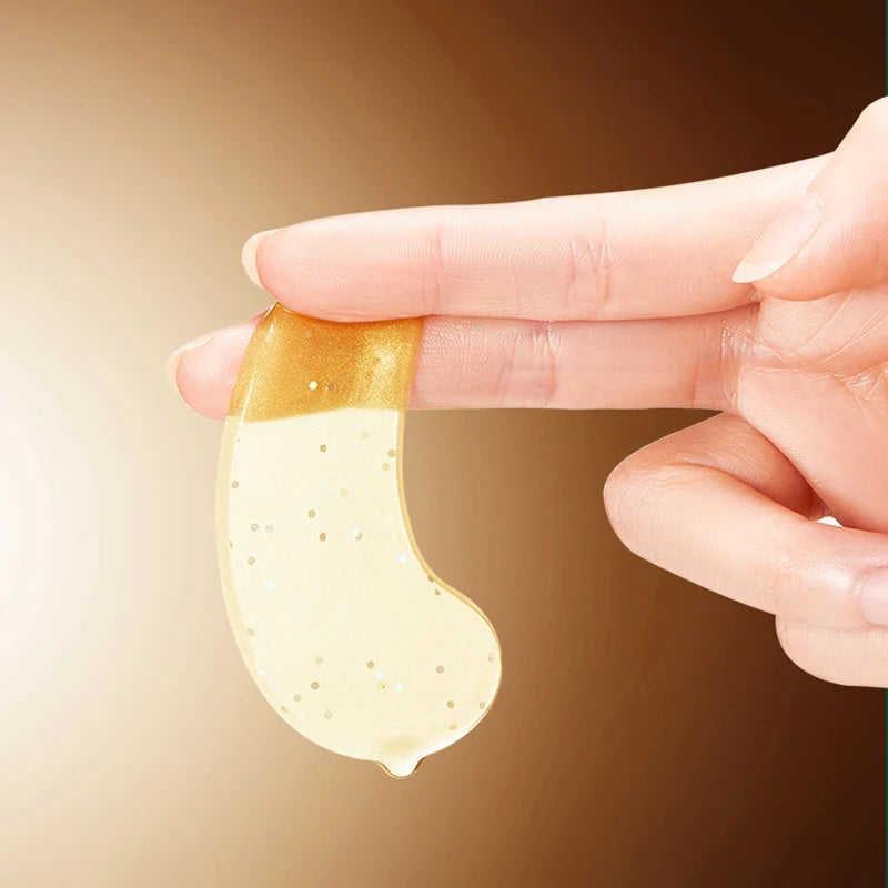 SADOER 24K Gold Crystal Collagen Eye Mask - Anti Dark Circles Removal Eyes Bags Moisturizing