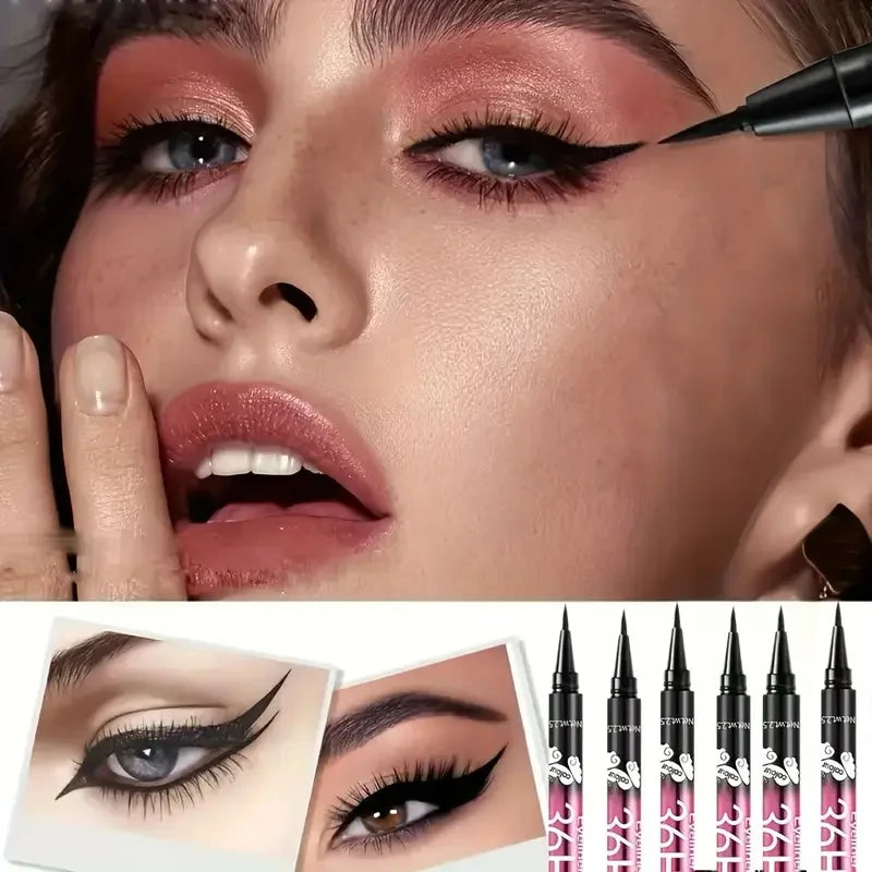 Waterproof Black Eyeliner Pencils Set - Long-Lasting Smudge-Proof Eye Makeup