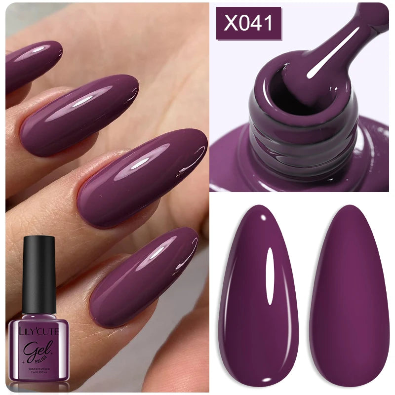 LILYCUTE 7ML Thermal Gel Nail Polish - Ultra-Thin Temperature Color Changing UV Gel