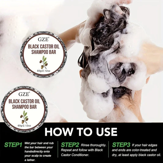 Jamaica Black Castor Oil Shampoo Bar - Thickening & Strengthening Treatment for Dry, Curly & 4C Hair