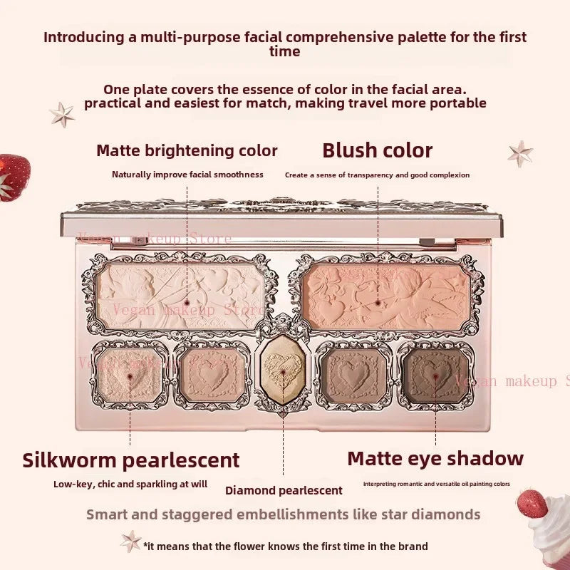 Flowerknows Strawberry Cupid Facial Complexion Palette