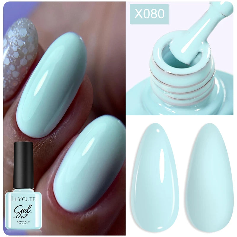 LILYCUTE 7ML Thermal Gel Nail Polish - Ultra-Thin Temperature Color Changing UV Gel