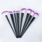 Unicorn Makeup Brushes Set - 10 Piece Glitter Foundation Powder Cosmetic Brush Set