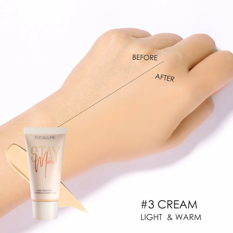 Wholesale FOCALLURE Waterproof Liquid Foundation - Full Coverage Oil-Control Long-Lasting