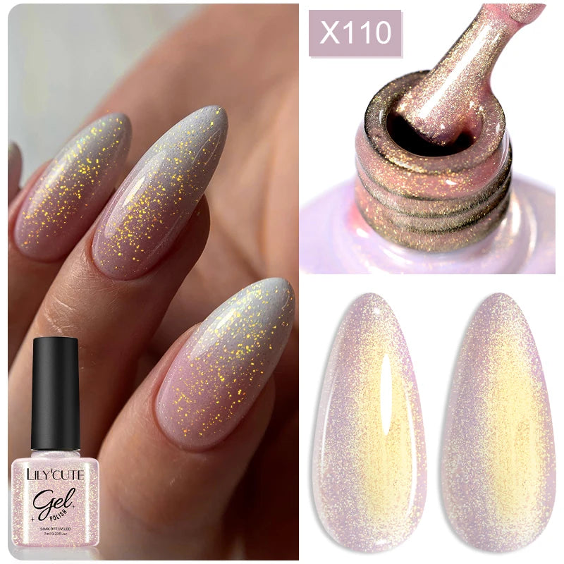 LILYCUTE 5ML Metallic Painting Liner Gel - Super Bright Gold Silver Mirror Drawing Gel
