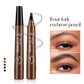 5 Colors Eyebrow Pen Waterproof - 4 Split Tip Tattoo Pen Liquid Black Makeup Pencil