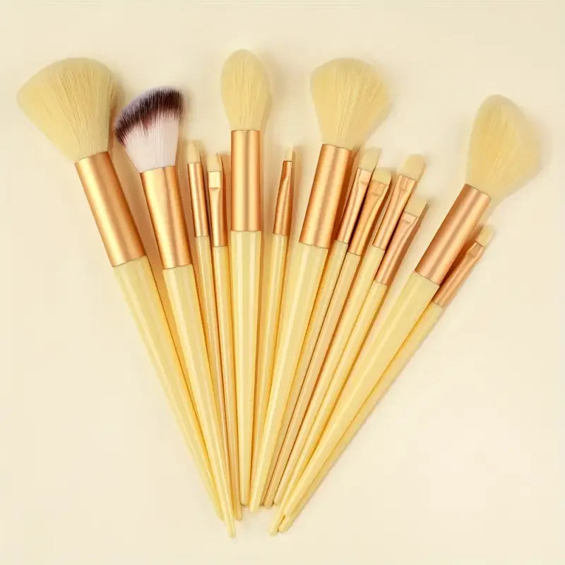 13 Piece Makeup Brush Set - Soft Fluffy Eye Shadow Foundation Blush Highlighter Collection