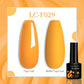 LILYCUTE 7ML Jelly Amber Gel Nail Polish - Semi Permanent UV Gel with Leopard Pattern Effect