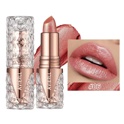 Quicksand Gold Glitter Lipstick - Moisturizing Long-Lasting Waterproof Lip Color
