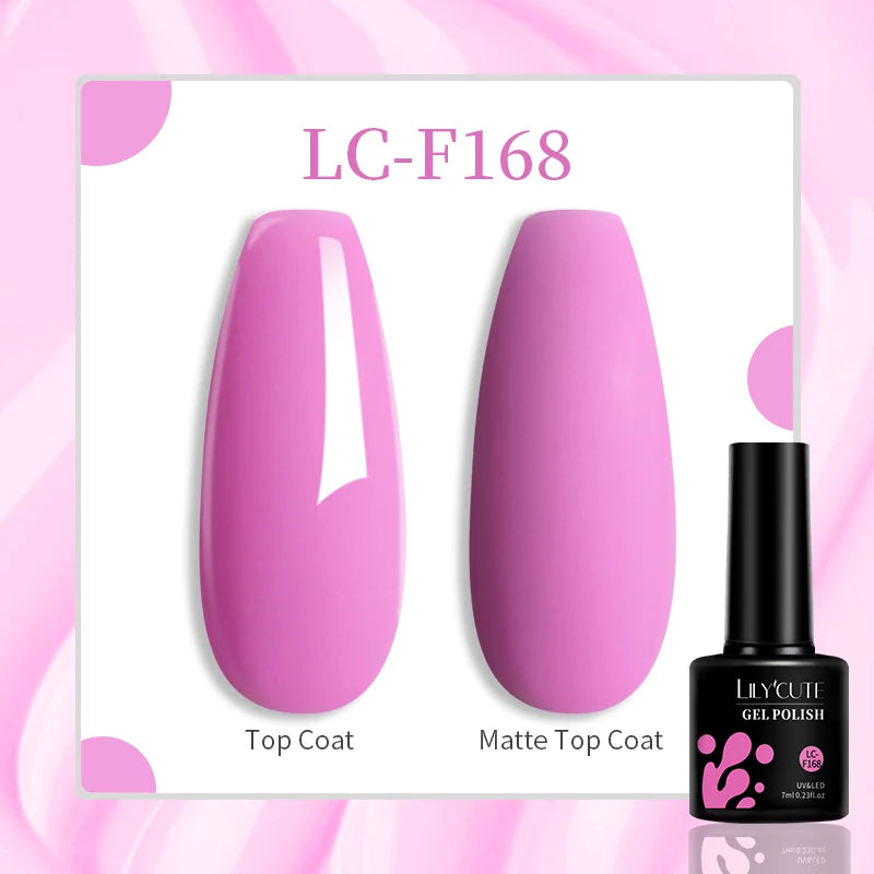 LILYCUTE 7ML Jelly Amber Gel Nail Polish - Semi Permanent UV Gel with Leopard Pattern Effect