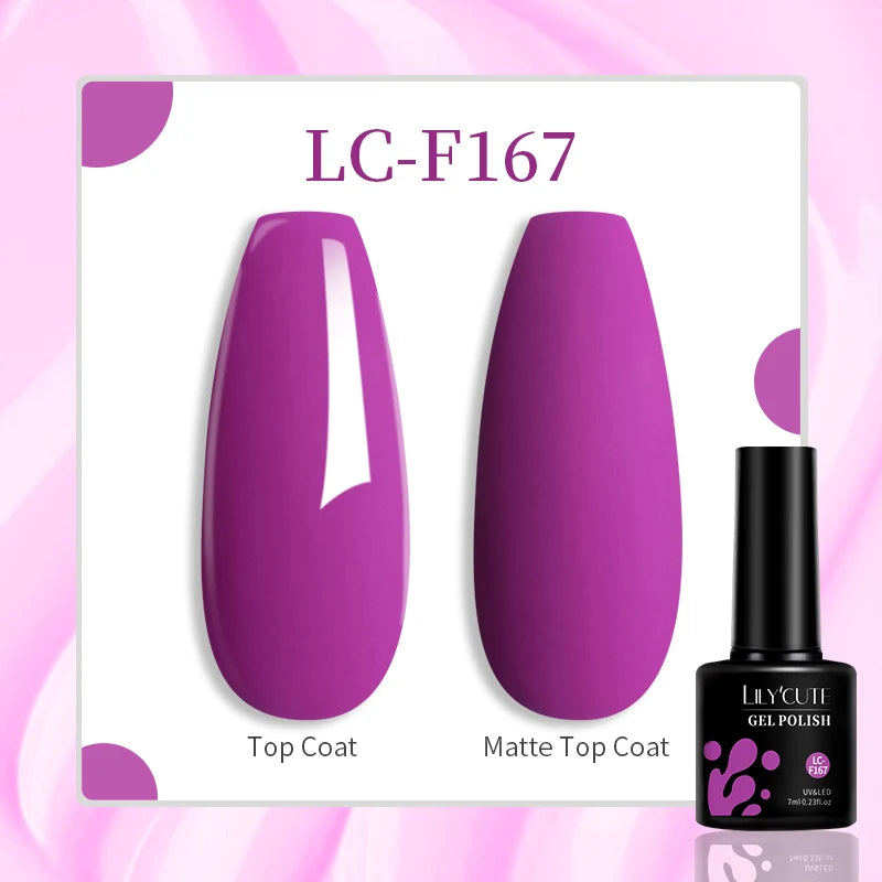 LILYCUTE 7ML Jelly Amber Gel Nail Polish - Semi Permanent UV Gel with Leopard Pattern Effect