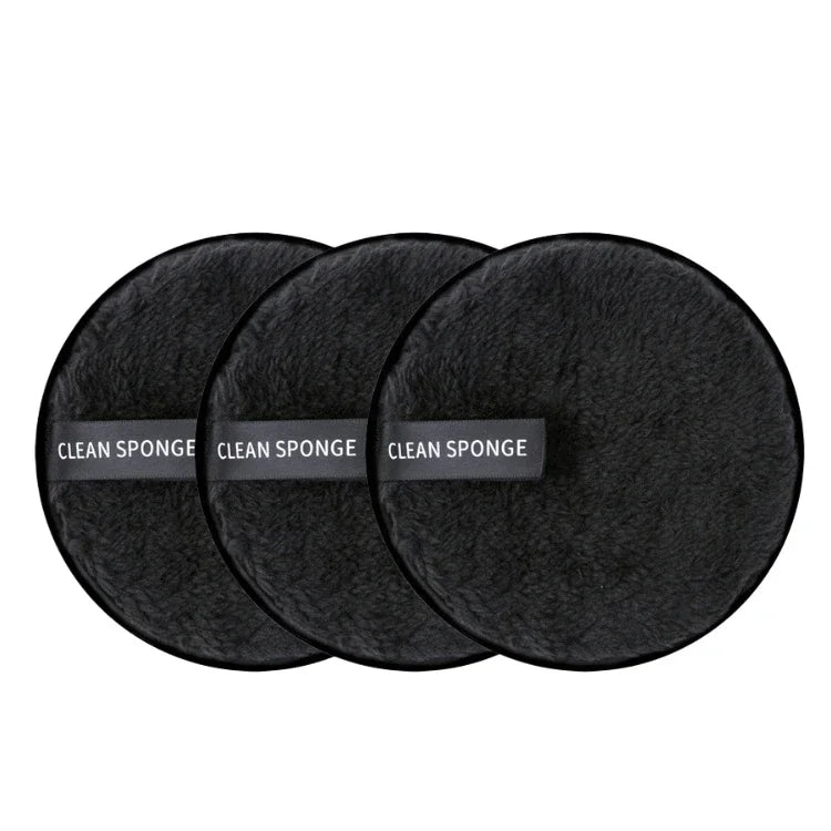 3 Piece Reusable Makeup Remover Pads - Microfiber Washable Face Cleansing Sponge