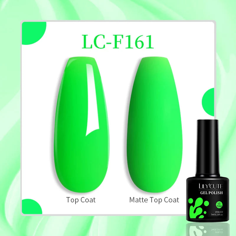 LILYCUTE 7ML Jelly Amber Gel Nail Polish - Semi Permanent UV Gel with Leopard Pattern Effect