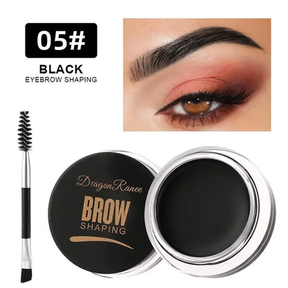 Matte Brown Black Wild Eyebrow Cream - 3D Natural Tint Gel Wax Waterproof Lasting