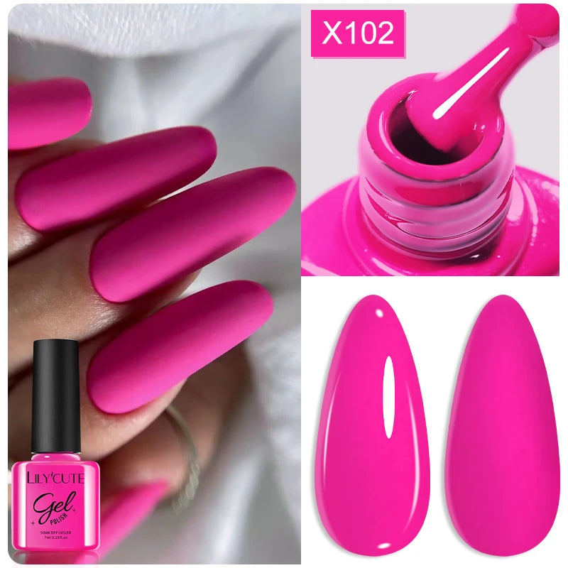 LILYCUTE 7ML Thermal Gel Nail Polish - Ultra-Thin Temperature Color Changing UV Gel