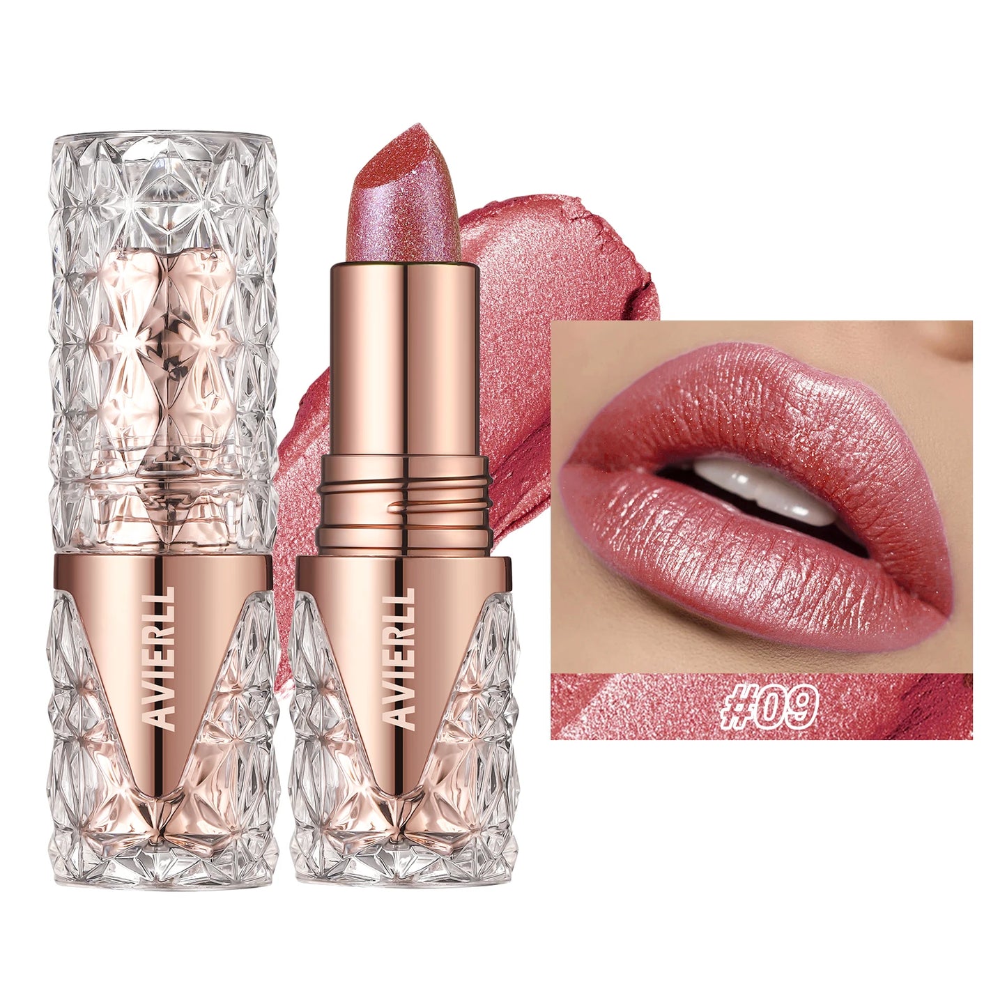 Quicksand Gold Glitter Lipstick - Moisturizing Long-Lasting Waterproof Lip Color
