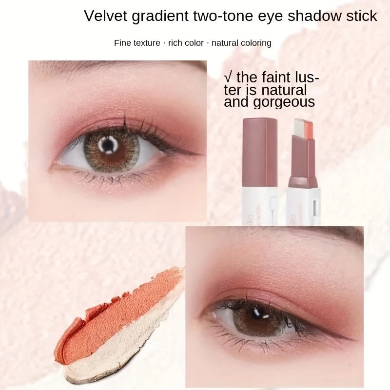 Two Color Gradient Eye Shadow Stick - Three Dimensional Natural Without Taking Off