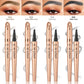 Eyebrow Pencil Liquid Waterproof - 4 Tip Microblade Pen Long-Lasting Natural