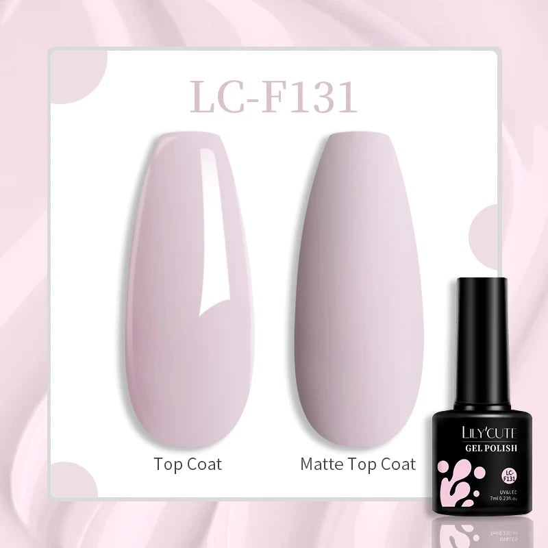LILYCUTE 7ML Jelly Amber Gel Nail Polish - Semi Permanent UV Gel with Leopard Pattern Effect