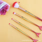 4pcs Gradient Mermaid Makeup Brushes Kit - Foundation Eyebrow Eyeliner Cosmetic Set