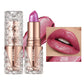 Quicksand Gold Glitter Lipstick - Moisturizing Long-Lasting Waterproof Lip Color