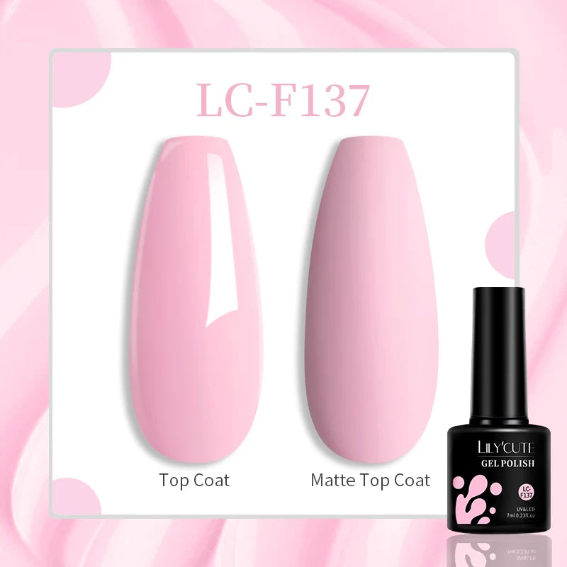 LILYCUTE 7ML Jelly Amber Gel Nail Polish - Semi Permanent UV Gel with Leopard Pattern Effect