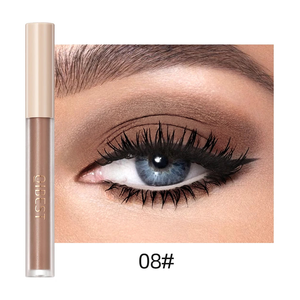 QIBEST 8 Color Matte Liquid Eyeshadow Stick - Waterproof Long-Lasting Metallic Pigment