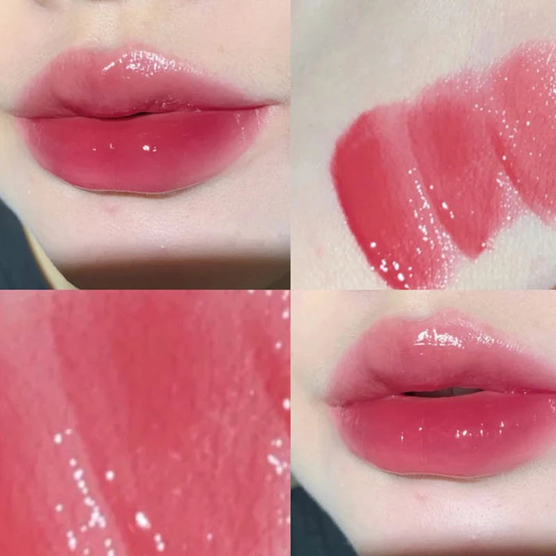 Mirror Glass Lip Tint - Punk Dark Red Lip Glaze Water Light Clear Lipstick