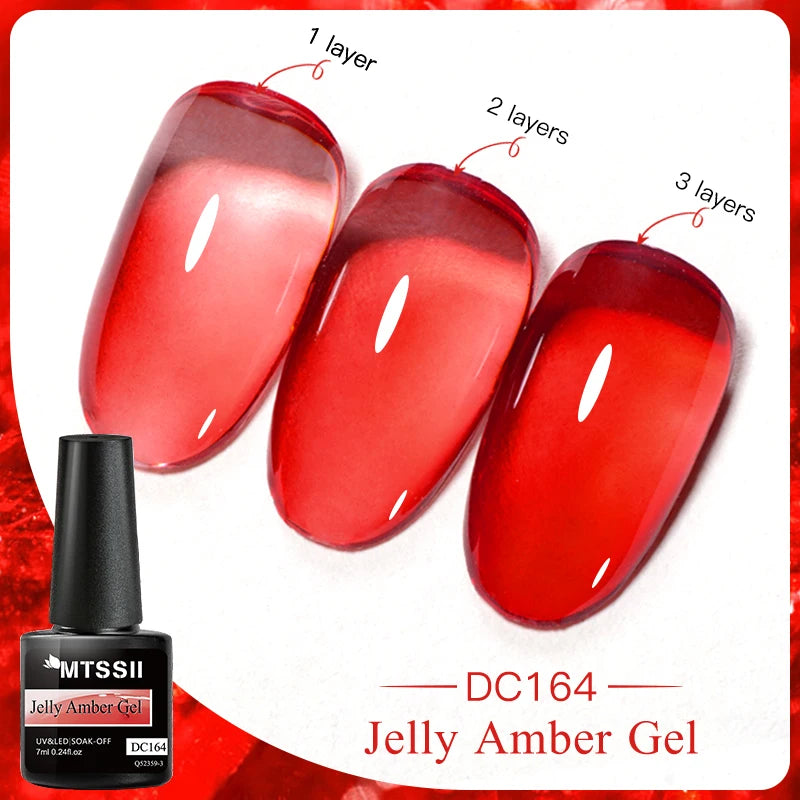 Mtssii Dried Flower Gel Nail Polish - Natural Flower Fairy Series 5ml Semi Permanent