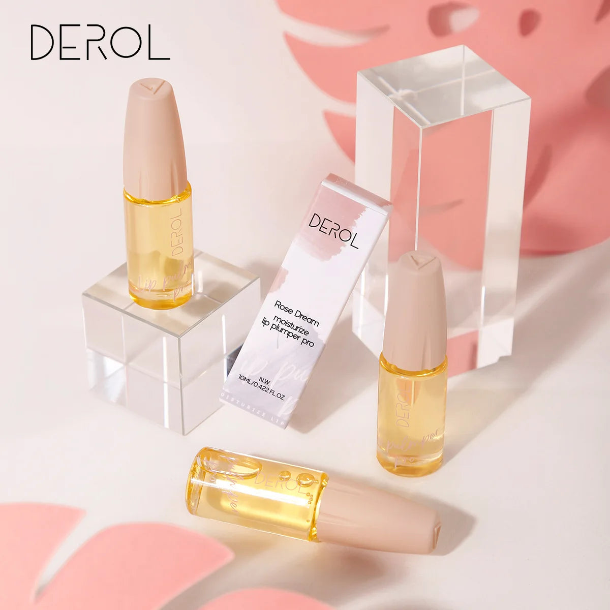 DEROL Day Night Ginger Extract Peppermint Mint Lip Plumper - Repair Moisturizing Long-Lasting