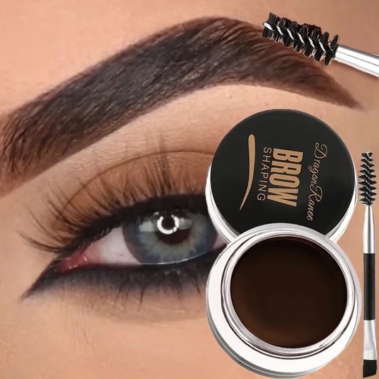 Matte Brown Black Wild Eyebrow Cream - 3D Natural Tint Gel Wax Waterproof Lasting