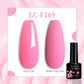 LILYCUTE 7ML Jelly Amber Gel Nail Polish - Semi Permanent UV Gel with Leopard Pattern Effect