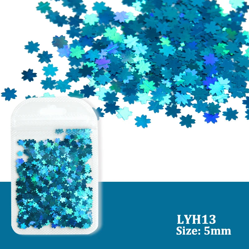 Holographic Nail Art Glitter - 2g Laser Star & Butterfly Sequins Flakes