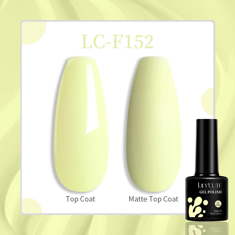 LILYCUTE 7ML Jelly Amber Gel Nail Polish - Semi Permanent UV Gel with Leopard Pattern Effect