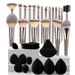 Professional 3 to 20 Piece Makeup Brushes Set - Soft Fluffy Foundation Eyeshadow Concealer Blending Set